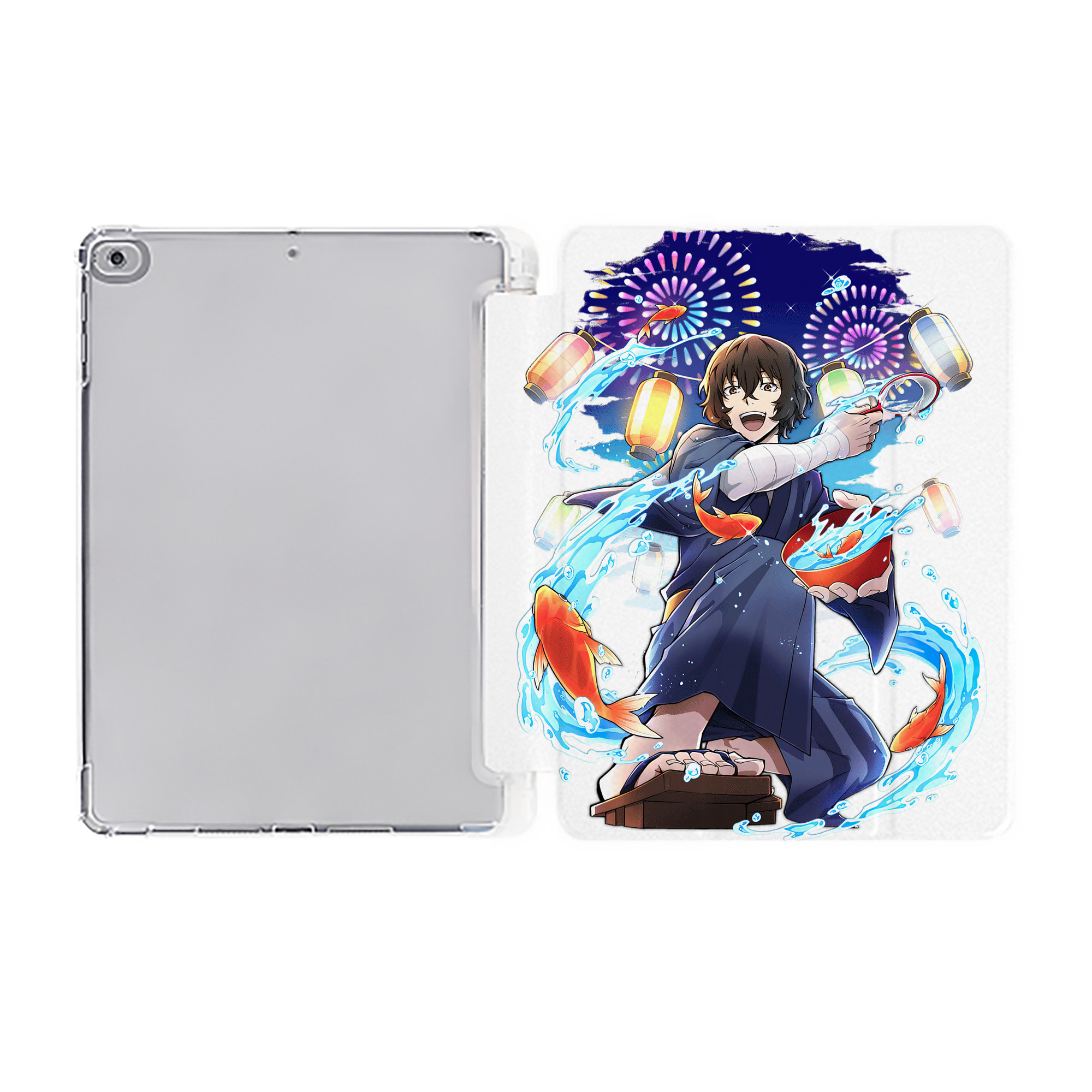 （画像用） 文豪ストレイドッグス Bungo Stray Dogs IPad ケース ペン収納付き 三つ折りスタンド PUレザー×シリコン 対応機種9.5/10.5/10.9インチ